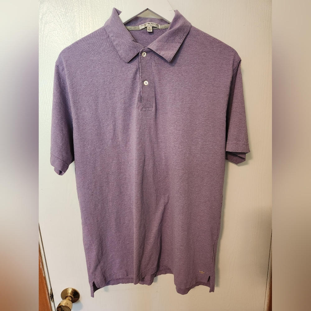 Large Light Purple Peter Millar Cotton Polo